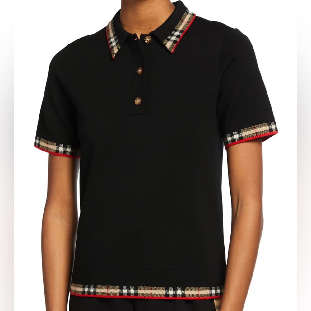 Burberry New W| Tags -Wool Polo Shirt